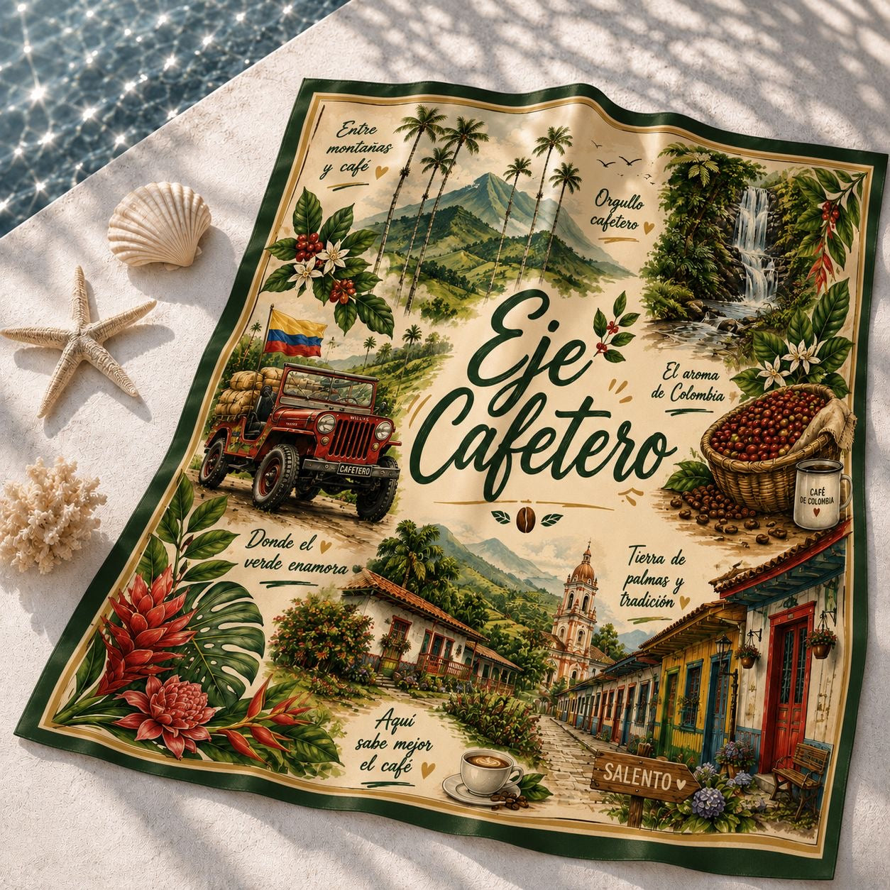 Pañoleta Eje Cafetero – Café, Cultura y Corazón
