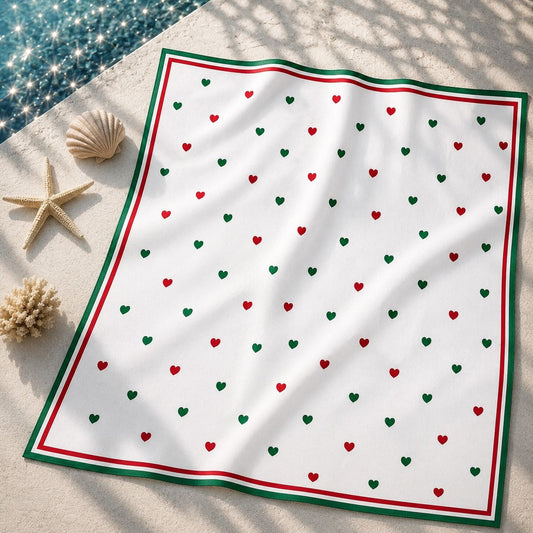 Pañoleta México Corazones – Verde, Blanco y Rojo