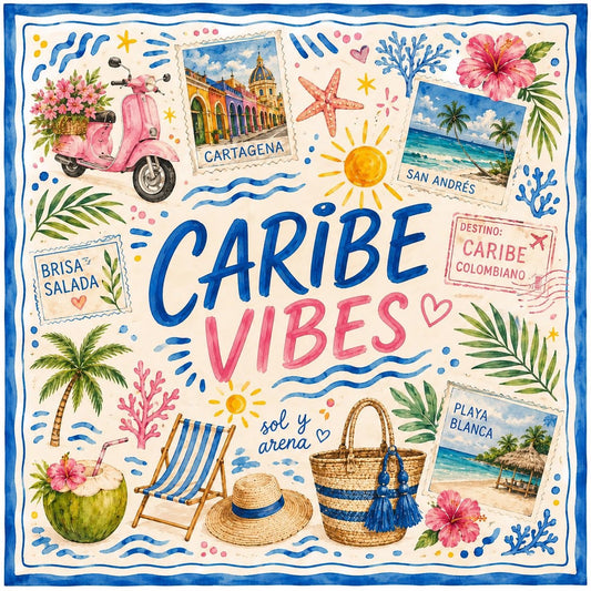 Pañoleta Caribe Vibes – Sol y Arena